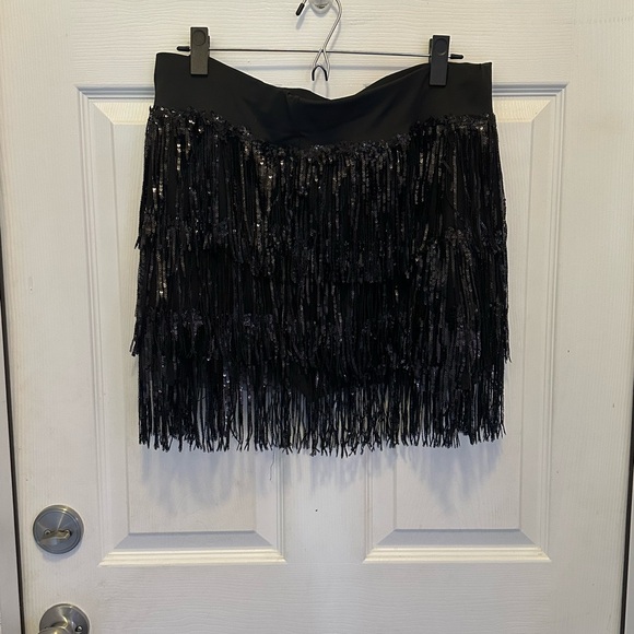 SHEIN Dresses & Skirts - Black Sequin Mini Skirt with Built In Shorts SHEIN Size 2XL